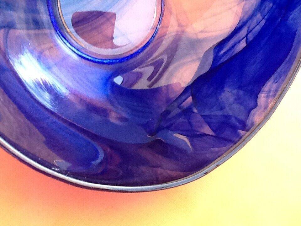 1970s modernist cut explosion of shades of blue