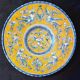 Large grotesque plate (Urbino/Castelli style), made in Italy, pei