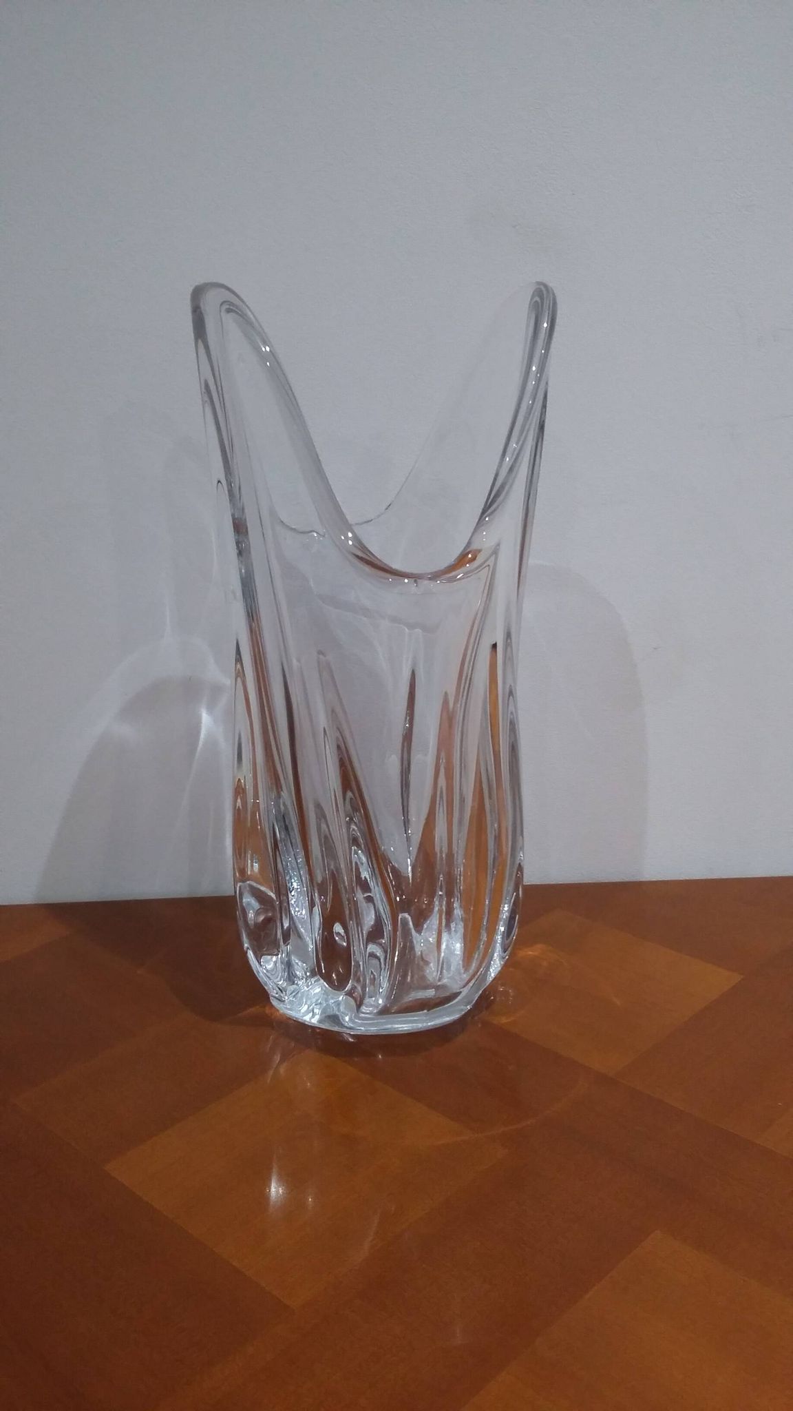 Very Pretty Large Art Crystal Vase Vannes France