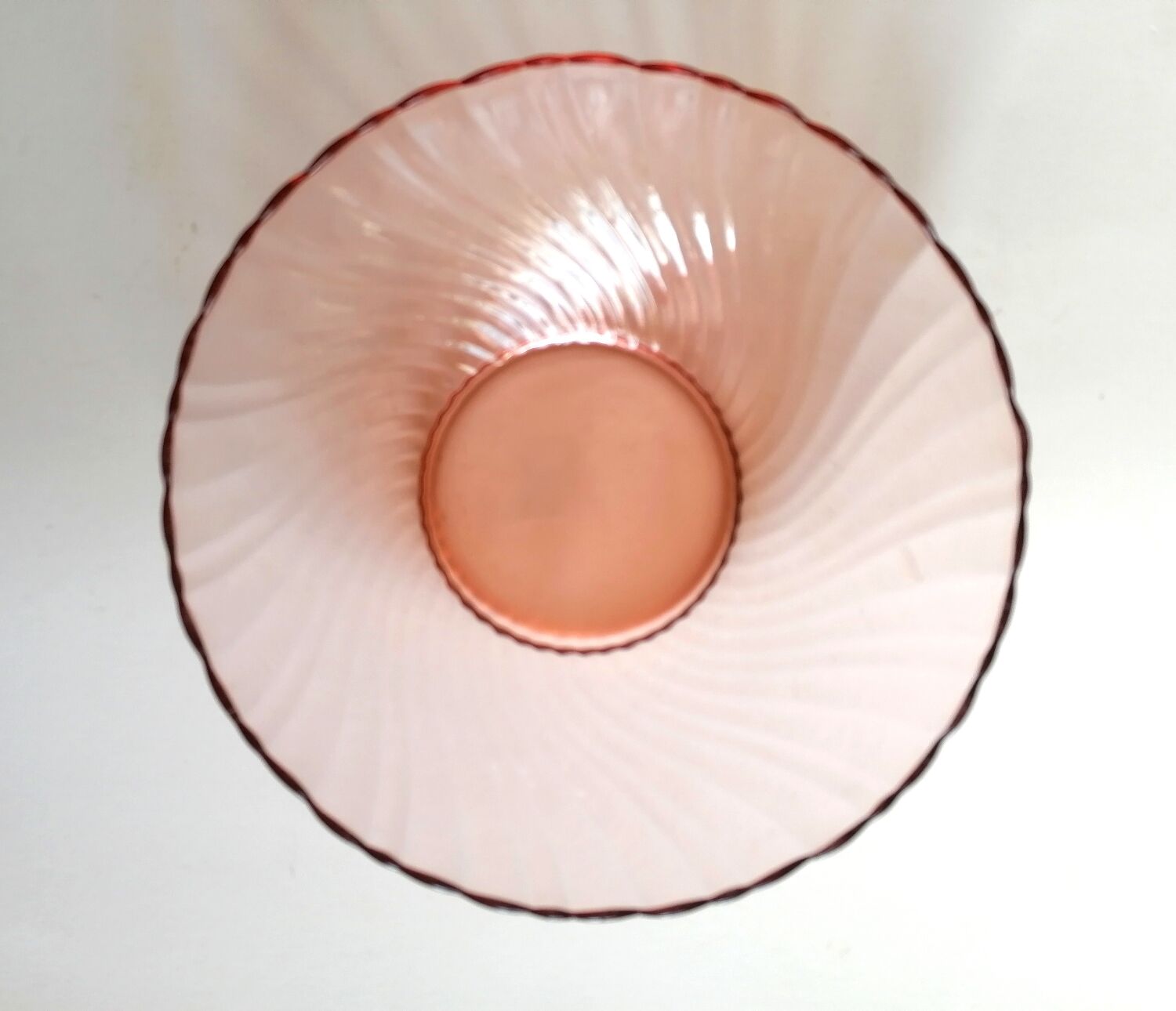 Rosaline service 5 cups and pink glass salad bowl
