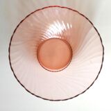 Rosaline service 5 cups and pink glass salad bowl