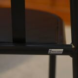 Paire de chaises blanche et noir par Mallet Stevens