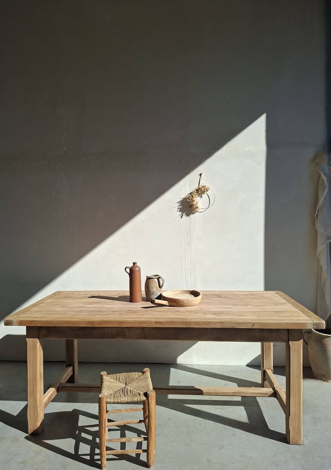 Solid oak farmhouse table