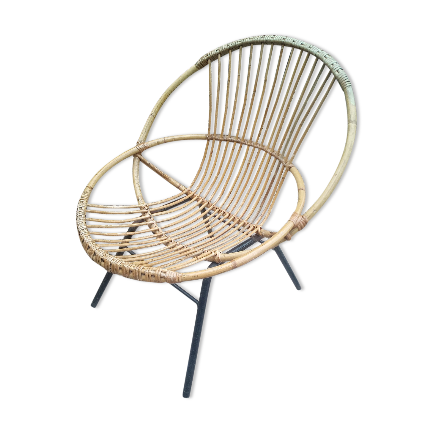 Armchair shell rattan