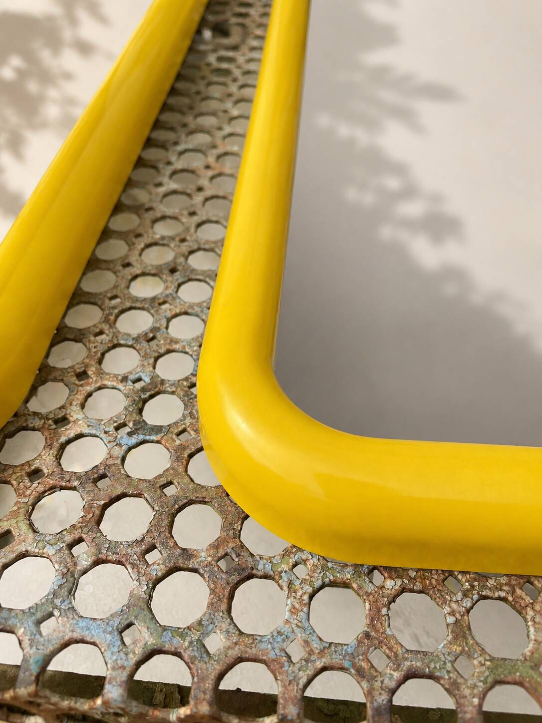 Pair of vintage yellow mirrors — 70s/80s