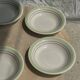 Set of 12 green and pink Italian plates