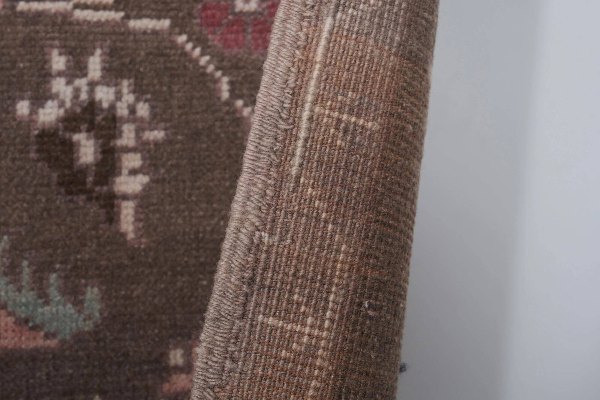 Vintage Turkish hallway rug 90x277 cm