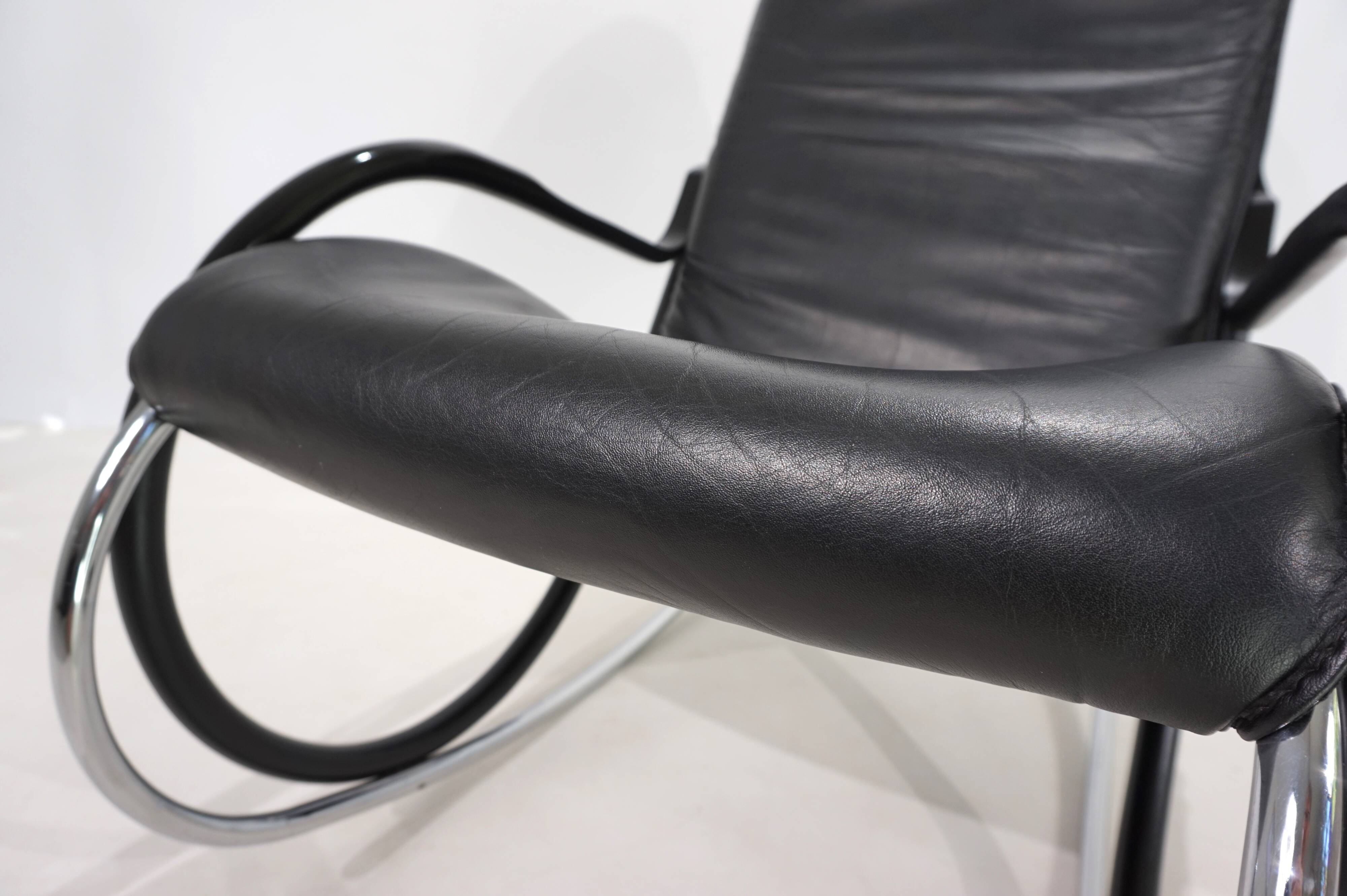 Fauteuil à bascule Strässle Nonna de Paul Tuttle, 1972