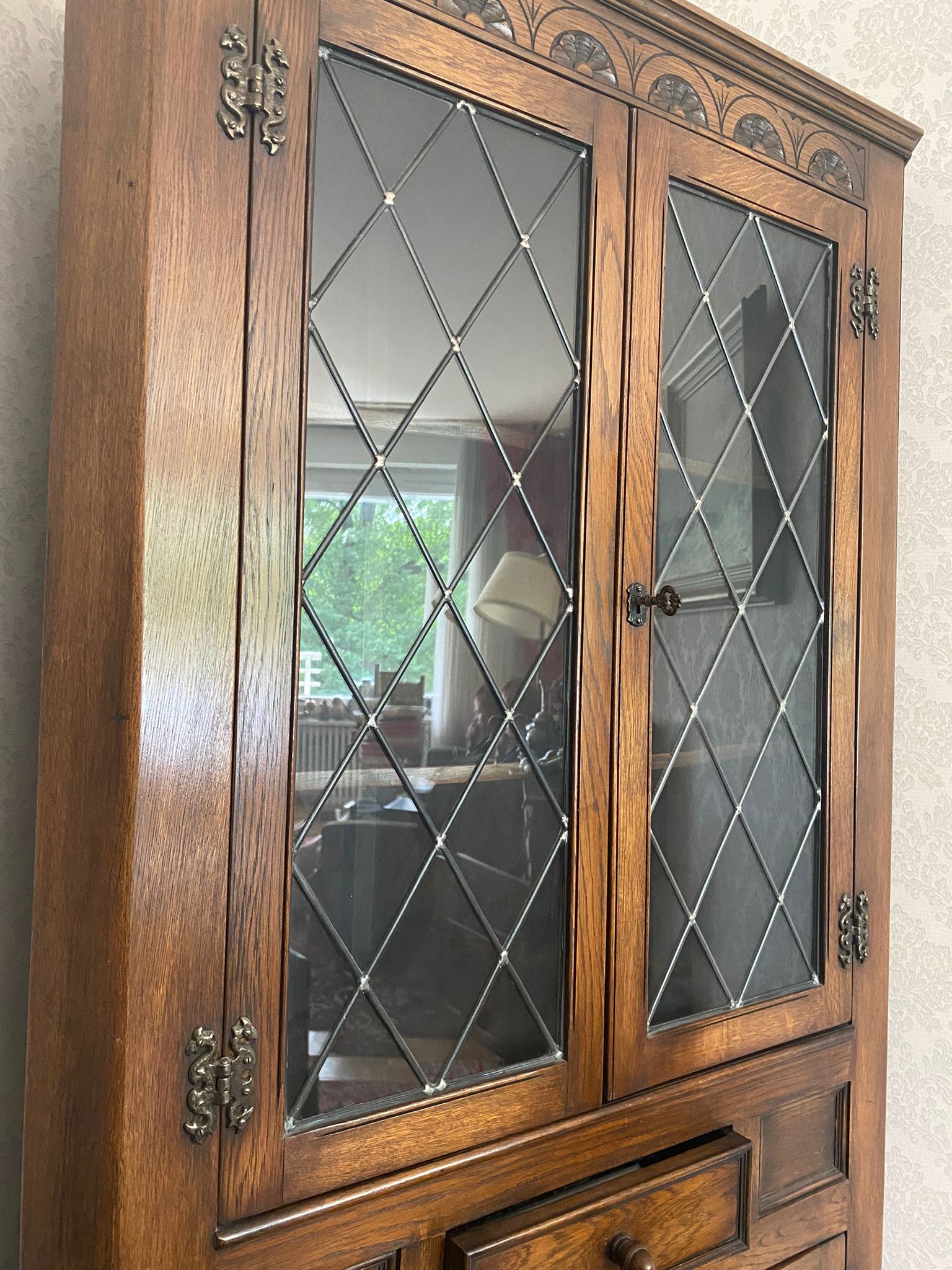 Rustic solid wood china buffet