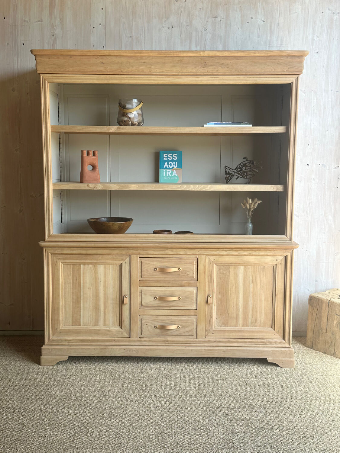 Renovated cherry wood sideboard - light wood