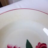 Set of 4 vintage soup plates from Printemps Paris, Essonnes model, in porcelain