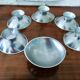 6 ice cream cups and a Guy Degrenne tray