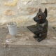 Art deco dog table lamp