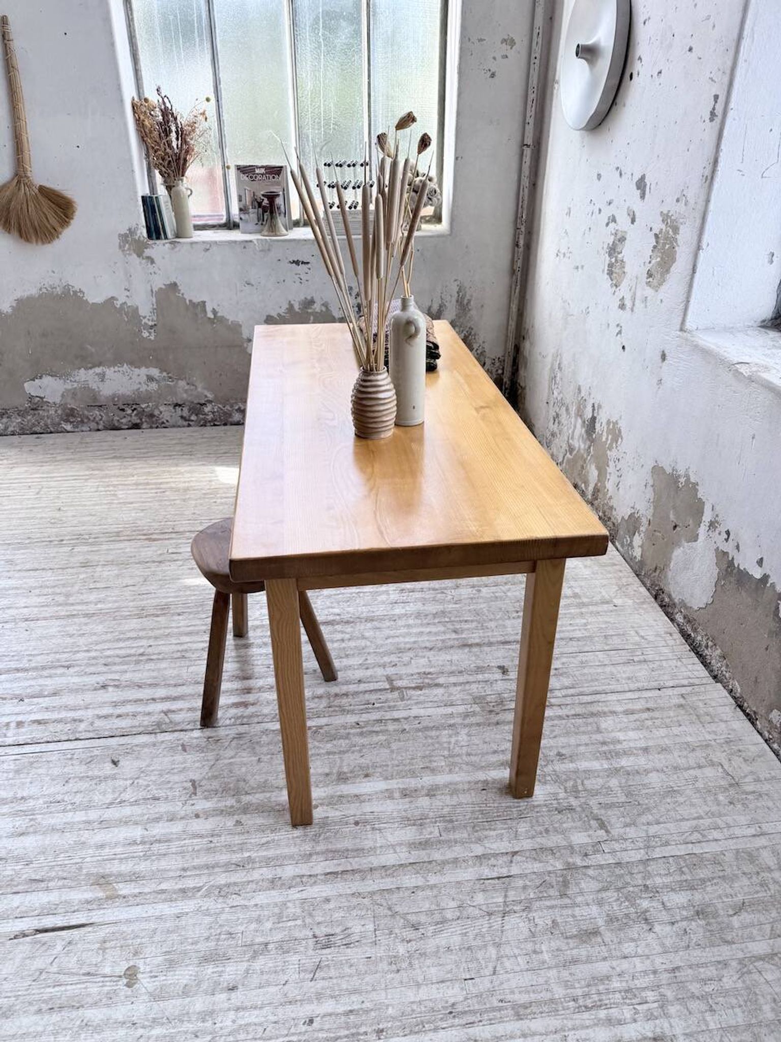 Solid elm farmhouse table 150cm