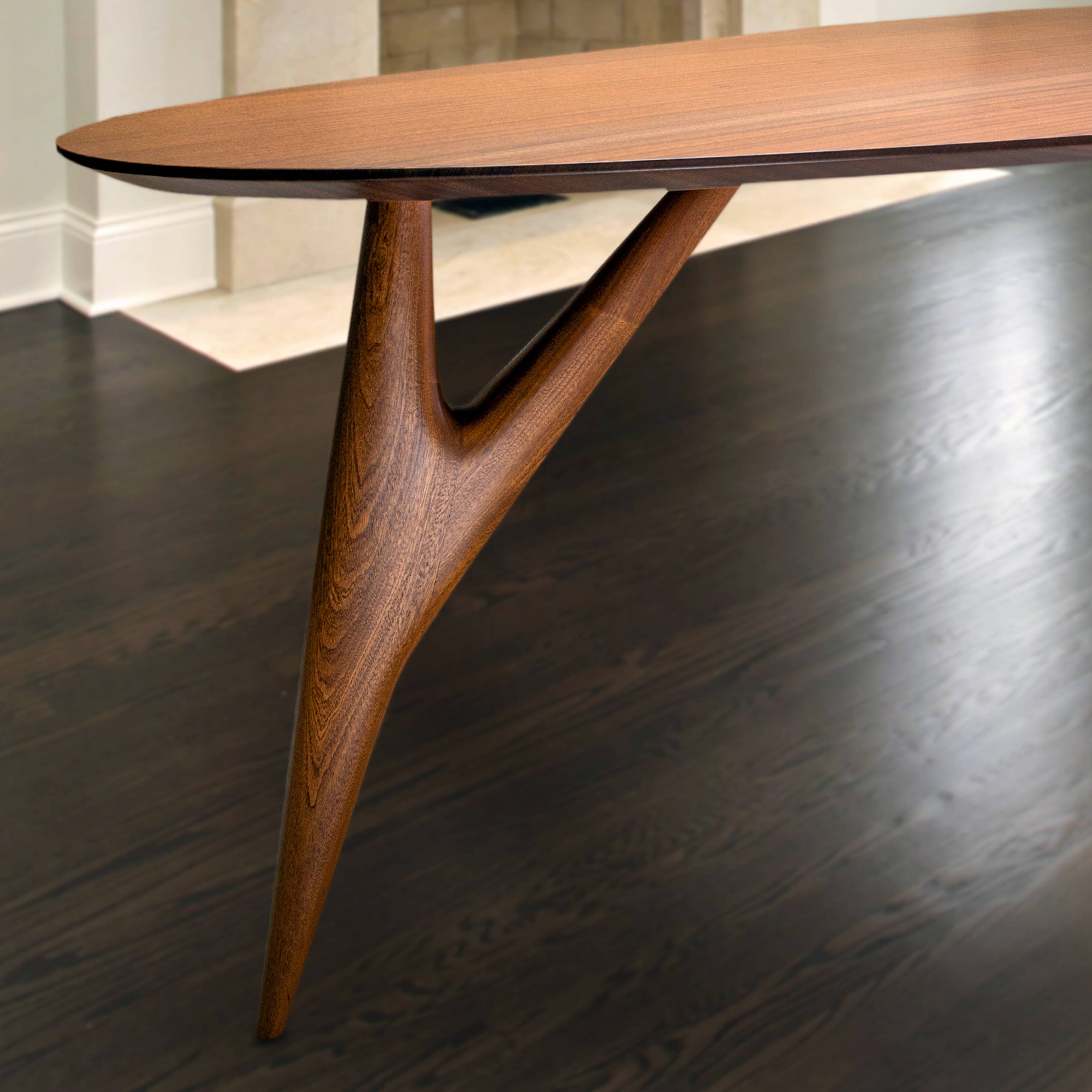 Ted dining table in solid mahogany 240 cm – greyge