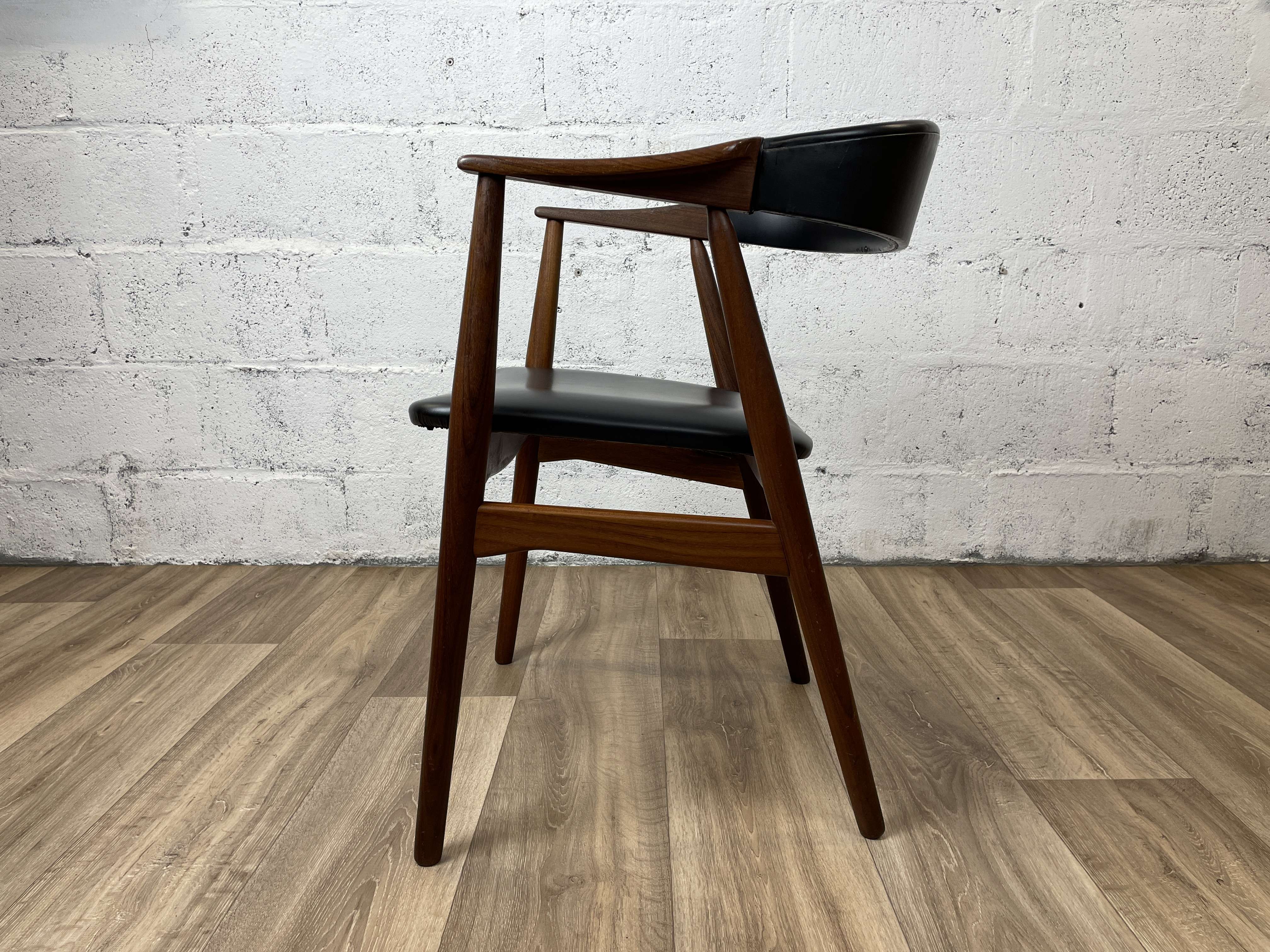 Vintage Scandinavian teak armchair model 213 by Th Harlev for Farstrup Møbler, 60s