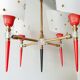 Suspension vintage aux flambeaux 1950