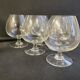 6 old tasting balloon glasses (cognac/armagnac) - light blown crystal