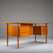 Danish teak desk by Peter Lovig Nielsen for Hedensted Mobelfabrik, 1974