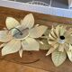 Pair of Italian vintage metal flower sconces