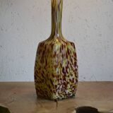 Yellow and white speckled decanter