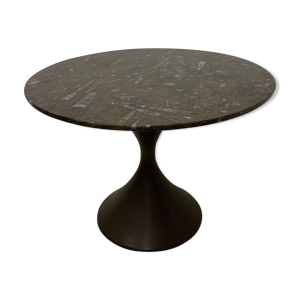 table à manger en marbre fossile, années 1970