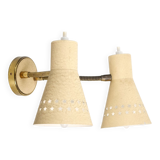 Italian wall lamp double flexible 1950