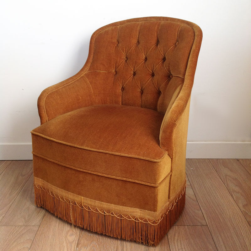 Vintage gold old toad chair