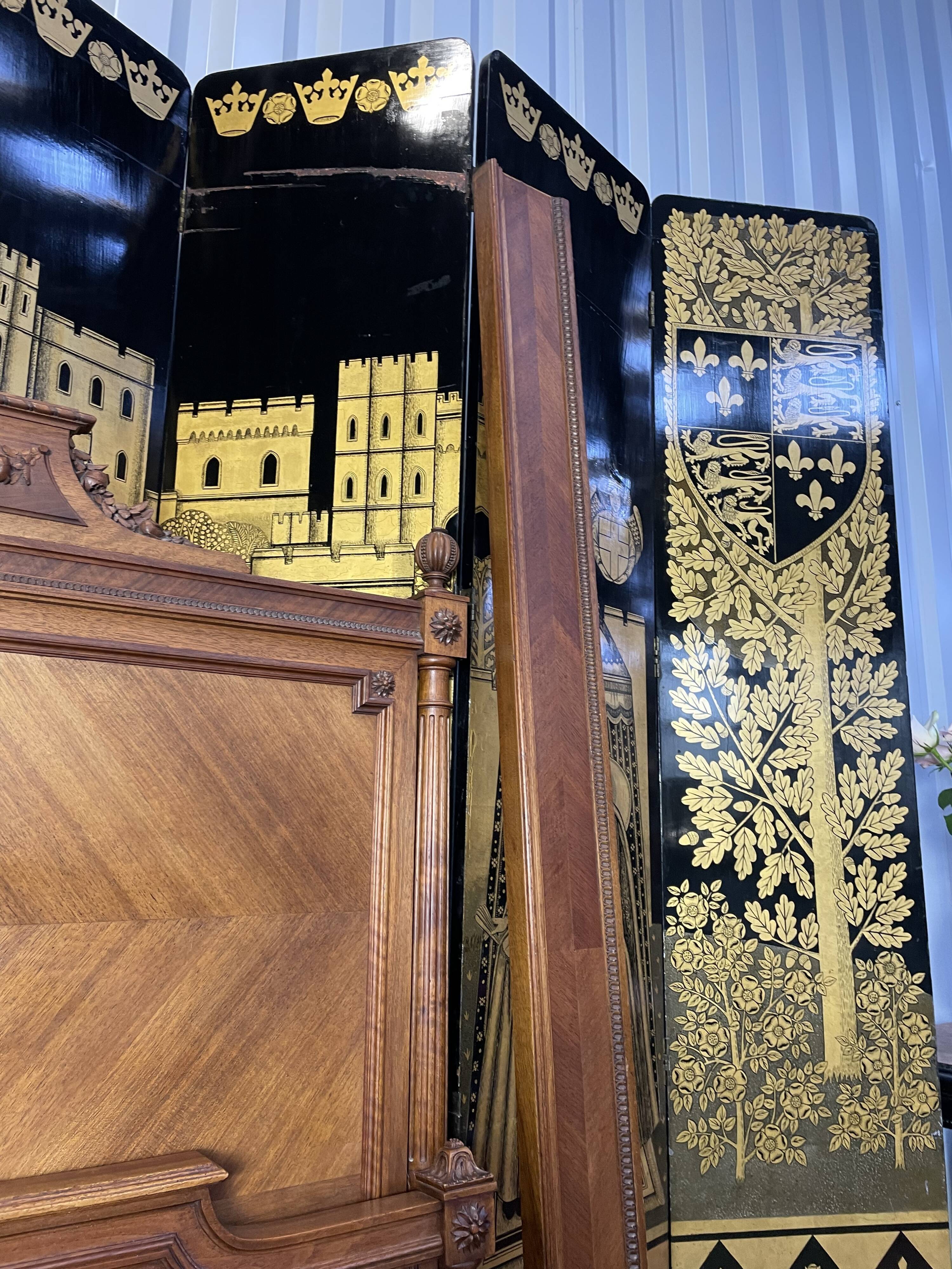 Walnut bed Louis XVI style