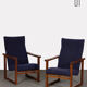 Paire de fauteuils en bois des années 1970
