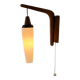 Wall light in teak and opaline glass, 1960s