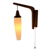 Applique en teck et opaline, 1960