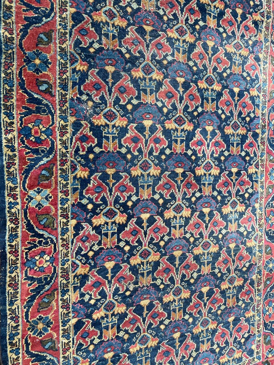 Ancient Persian mahal carpet 102x162 cm