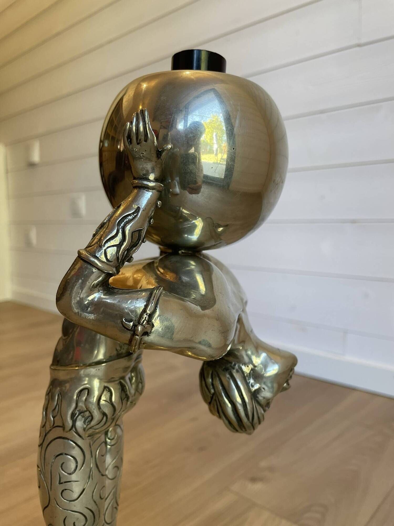 Sculptural Lamp in Tin by Piero Figura for Atena – Italy