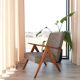 Scandinave armchair black granola zig zag modern design