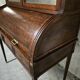 Cylinder desk in mahogany and mahogany veneer, Louis XVI style, 19th century.