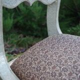 Vintage silver metal chair