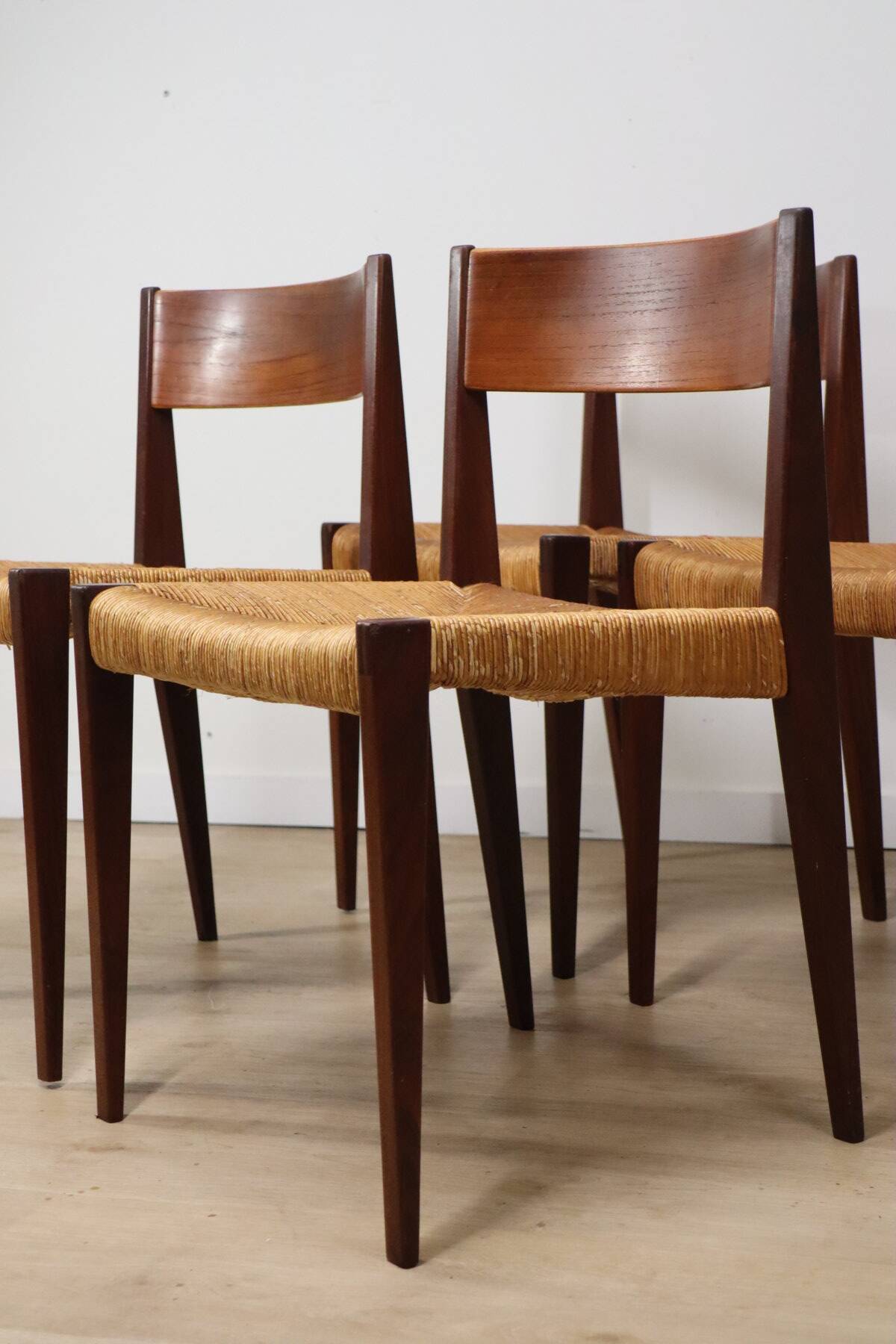 Set of 4 Scandinavian chairs, "Pia" model, by Poul Cadovius, 1960