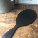 Beveled wooden hand mirror 12x30cm