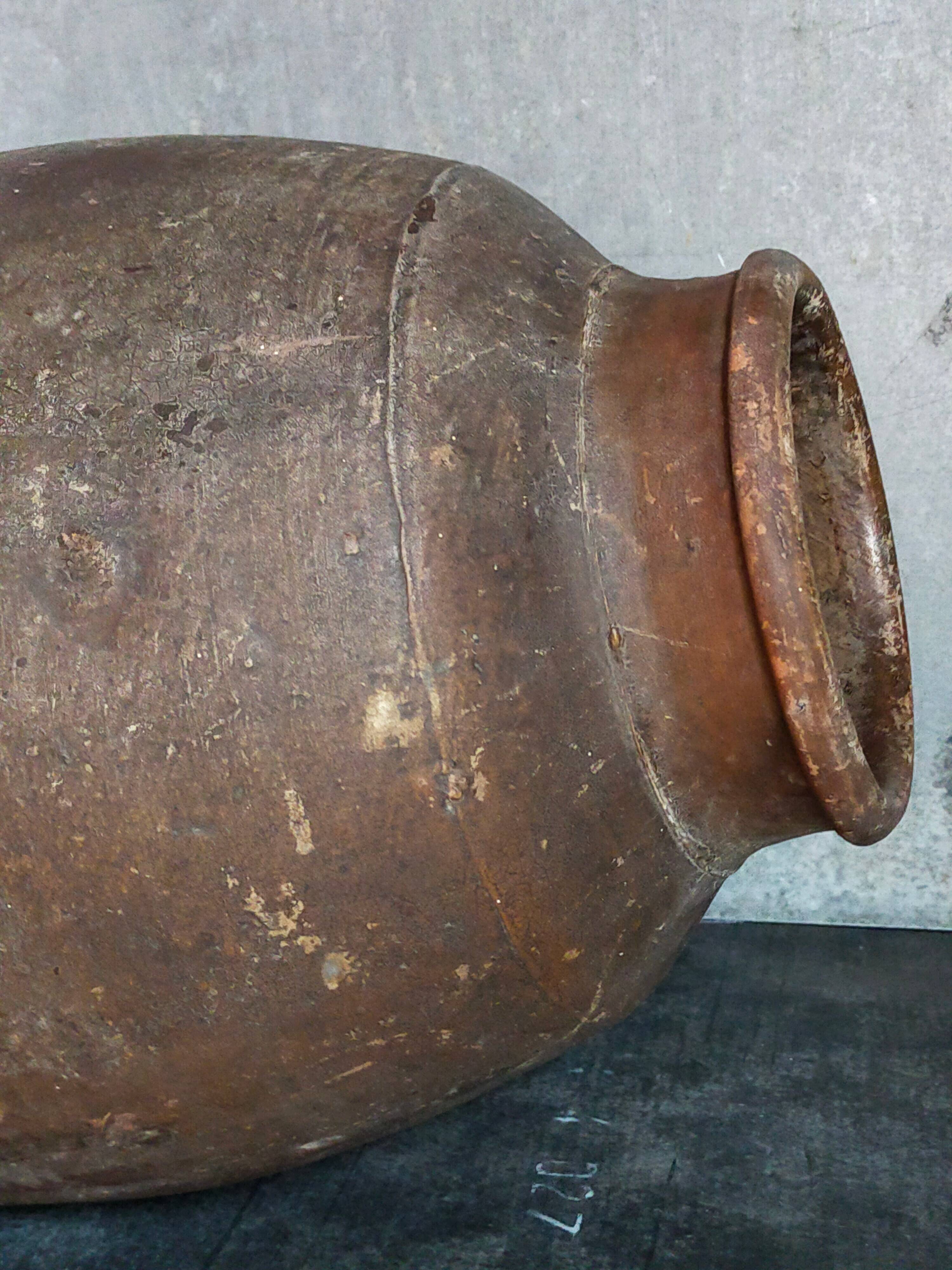 XXL traditional pottery old 19th century folk art 42 cm