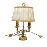 Neoclassical gilt bronze bouillote lamp, 19th century