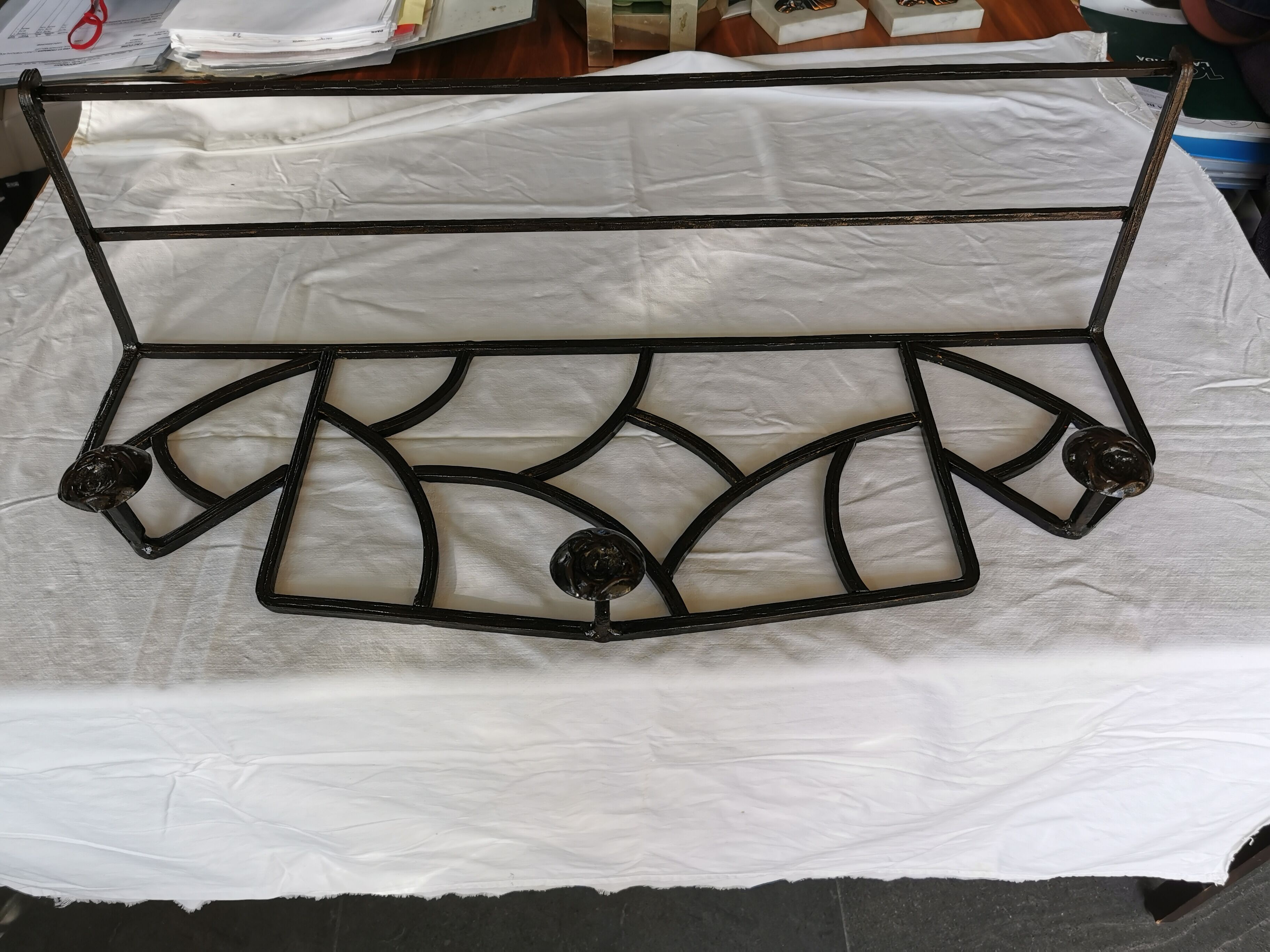 Art Deco wall wardrobe in wrought iron