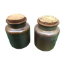 Series of 2 sandstone jars