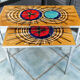 Set of 2 tables gigogne 60's ceramic fat lava