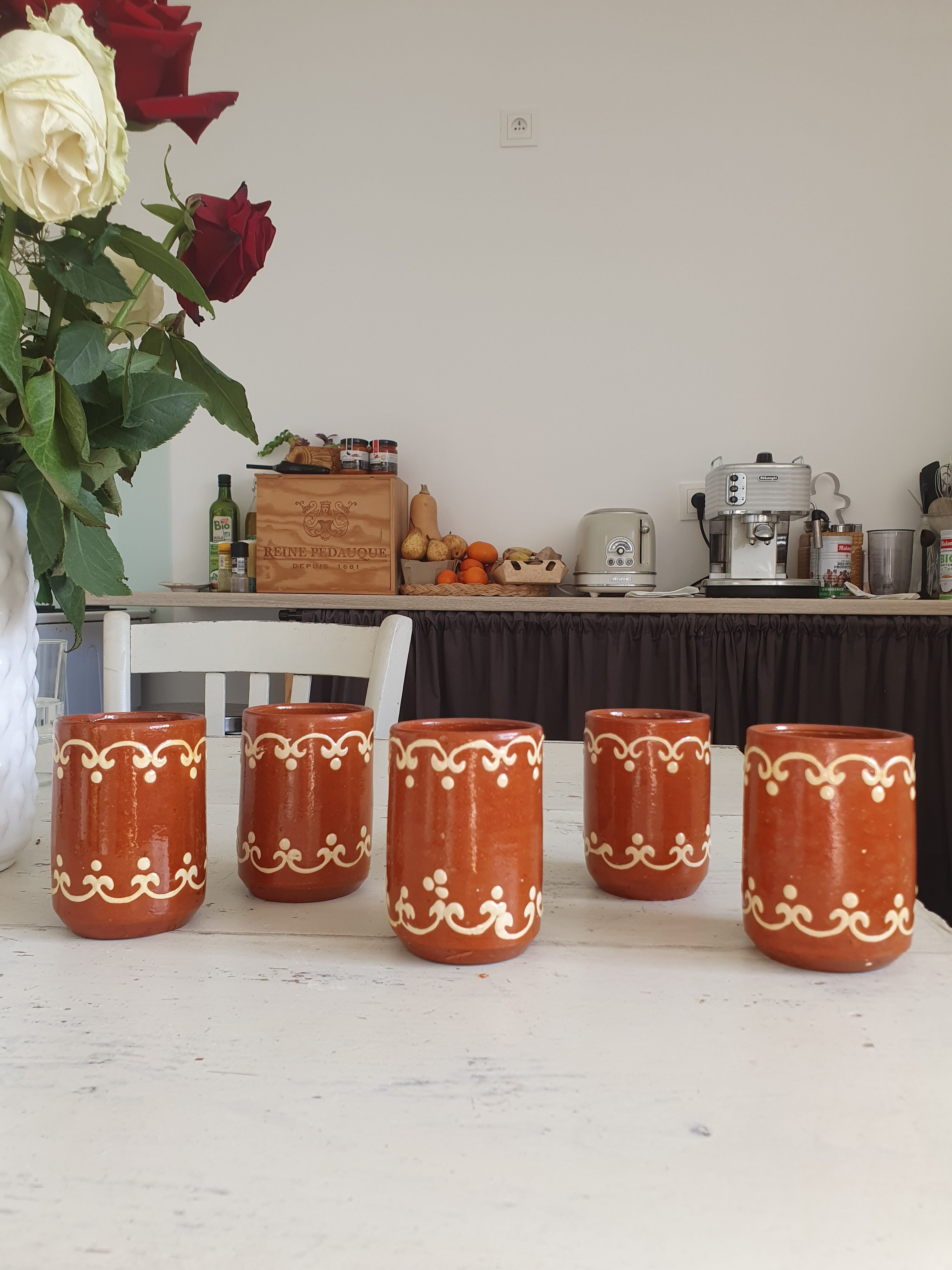 Decorated Cup pots Scandinavian style