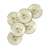 Set of 6 plates "Saverne" Céranord St Amand