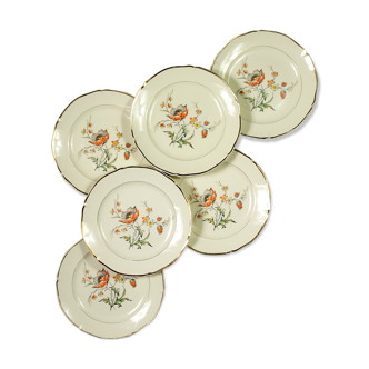 Set of 6 plates "Saverne" Céranord St Amand