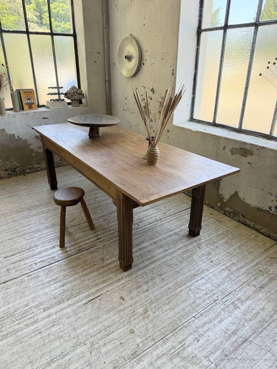 Country farmhouse table in solid beech and oak 2.5m XL