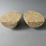 Marble bookends, egg shape