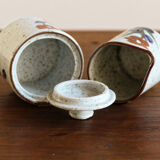 Grand feu stoneware tea service, Japan